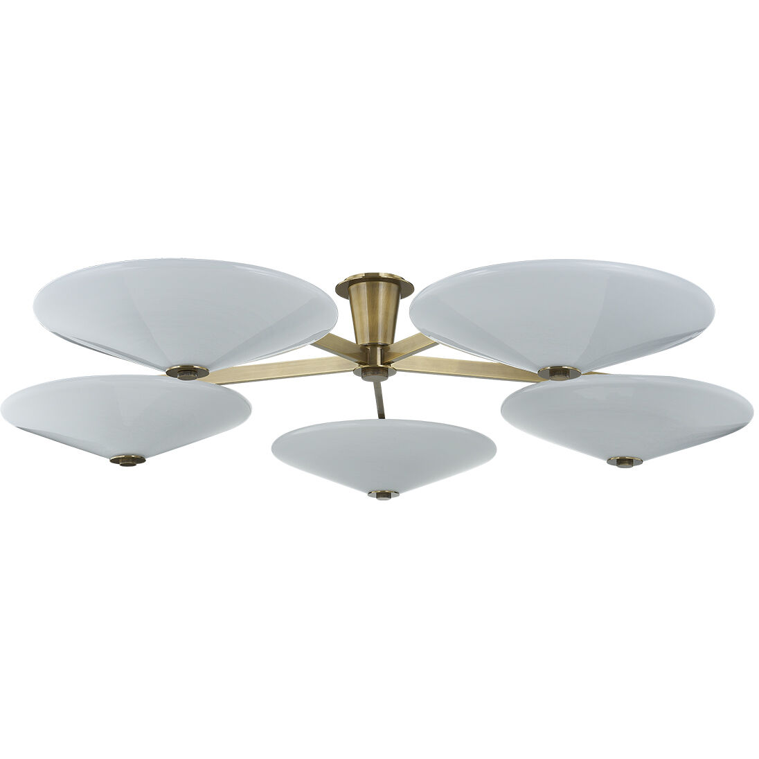 Cologne LED 60 inch Vintage Brass Flush Mount Ceiling Light