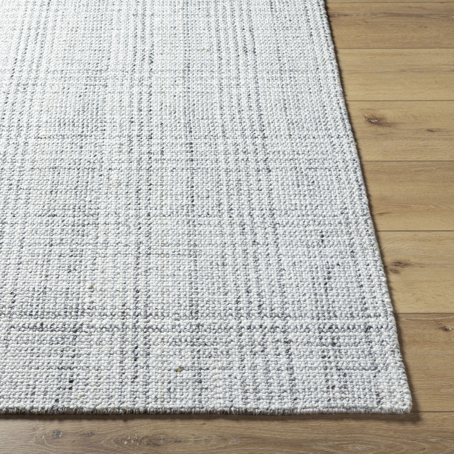 Hope 90 X 60 inch White/Gray/Light Slate Handmade Rug in 5 x 7.5