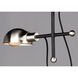 Mingle LED LED 6 inch Black/Satin Nickel Single Pendant Ceiling Light in Black and Satin Nickel