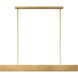 Kelly by Kelly Wearstler Pench 1 Light 54 inch Natural Brass Linear Chandelier Ceiling Light