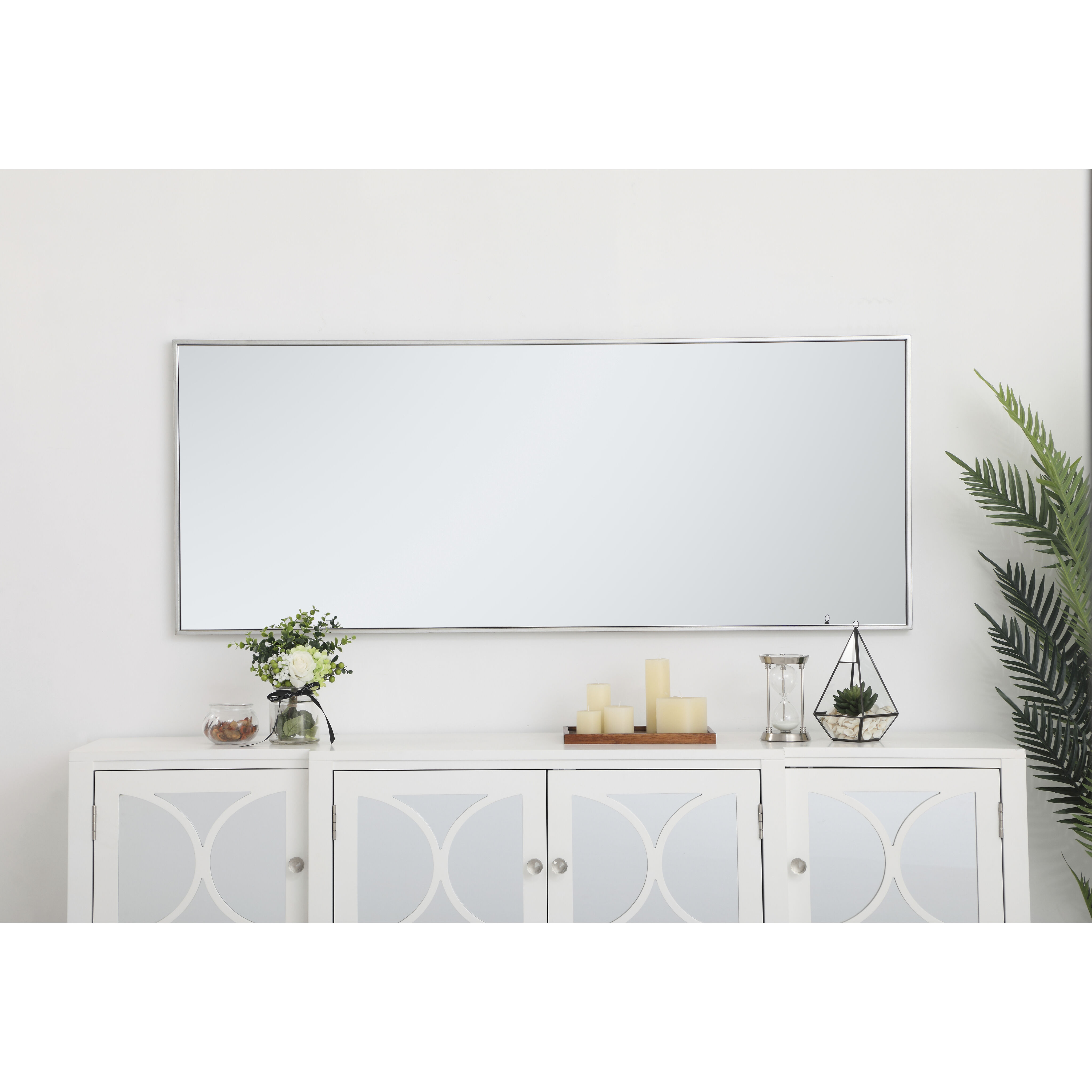 Monet 60 X 24 inch Silver Wall Mirror