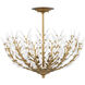 Magnum 4 Light 22.5 inch Brass/White Semi-Flush Mount Ceiling Light