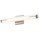 Tubo Slim LED 18 inch Satin Nickel Bath Bar Wall Light with Spine Trim