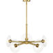 Litto 5 Light 26.25 inch Brushed Gold Chandelier Ceiling Light