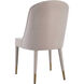 Brie Champagne Velvet and Brushed Brass Armless Chairs, Set of 2