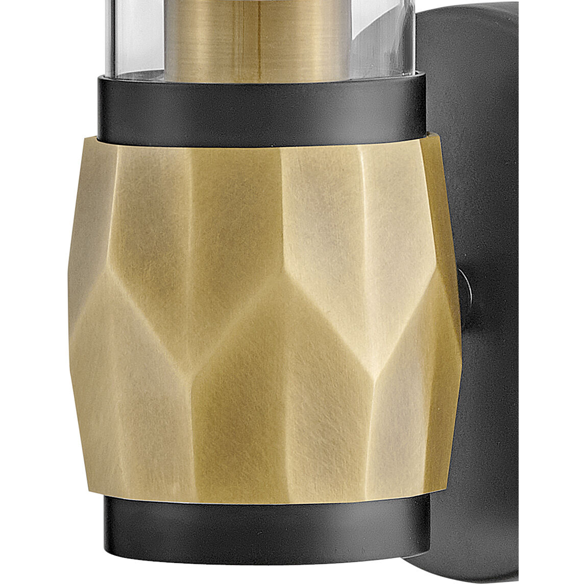 Ellison 5 inch Black with Heritage Brass Vanity Light Wall Light in Black / Heritage Brass