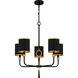 Lockery 5 Light 26.5 inch Matte Black Chandelier Ceiling Light