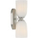 Baldwin 2 Light 4.5 inch Satin Nickel Wall Sconce Wall Light, Essentials