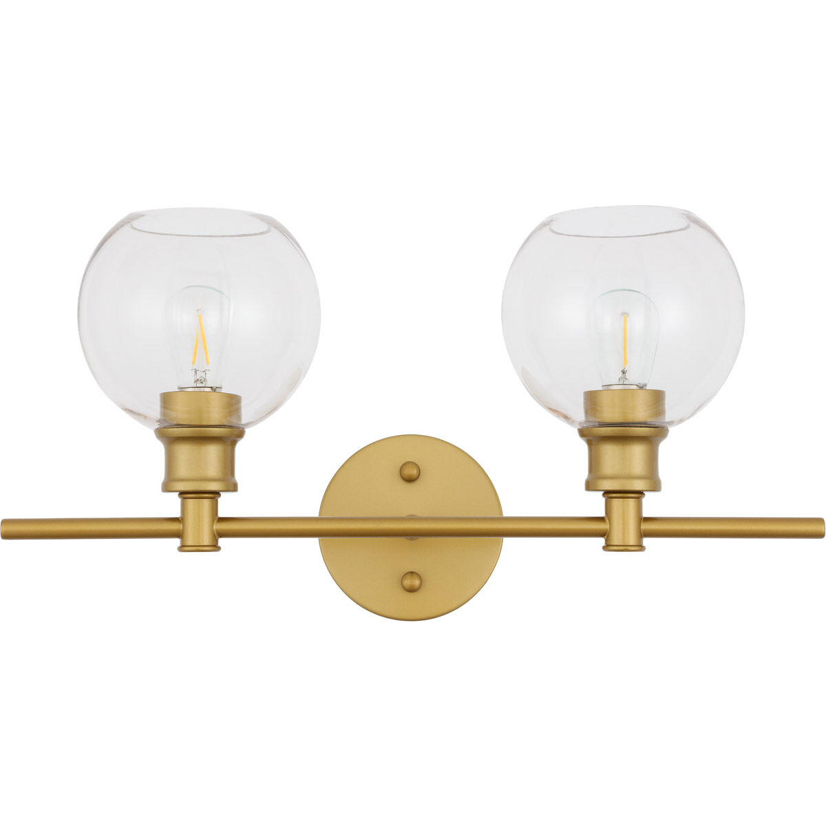 Syracuse 2 Light 19 inch Brass Wall sconce Wall Light