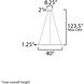 Groove 5CCT LED 40 inch Gold Single Pendant Ceiling Light
