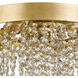 Winham 4 Light 16 inch Antique Gold Flush Ceiling Light in Antique Brass and Black
