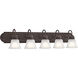 Independence 5 Light 36 inch Tannery Bronze Wall Mt Bath 5 Arm Or More Wall Light