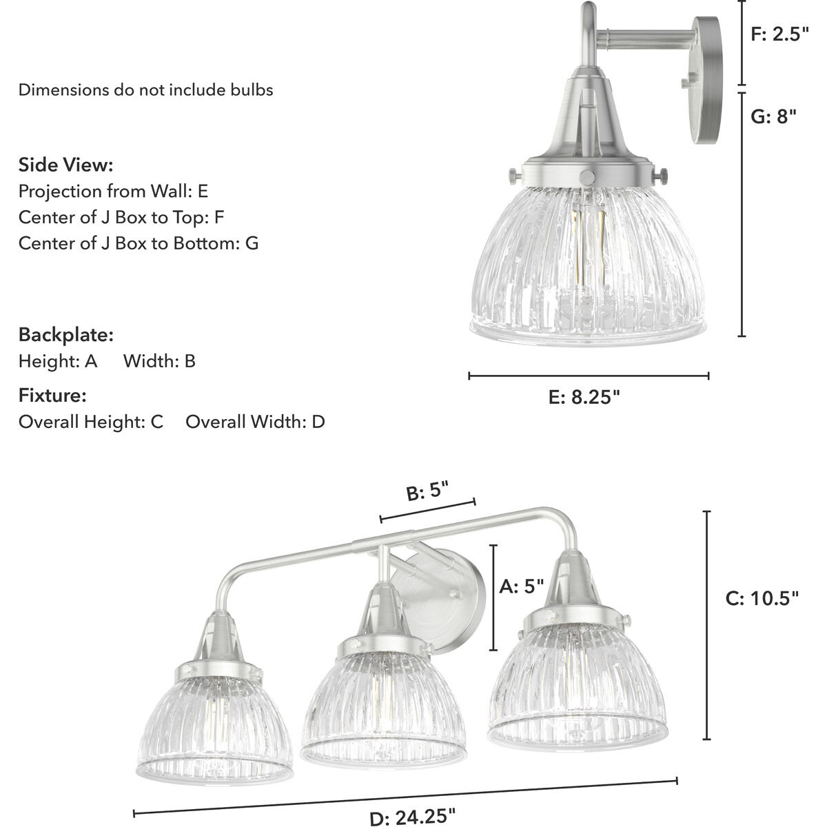 Cypress Grove 3 Light 24 inch Brushed Nickel Vanity Light Wall Light