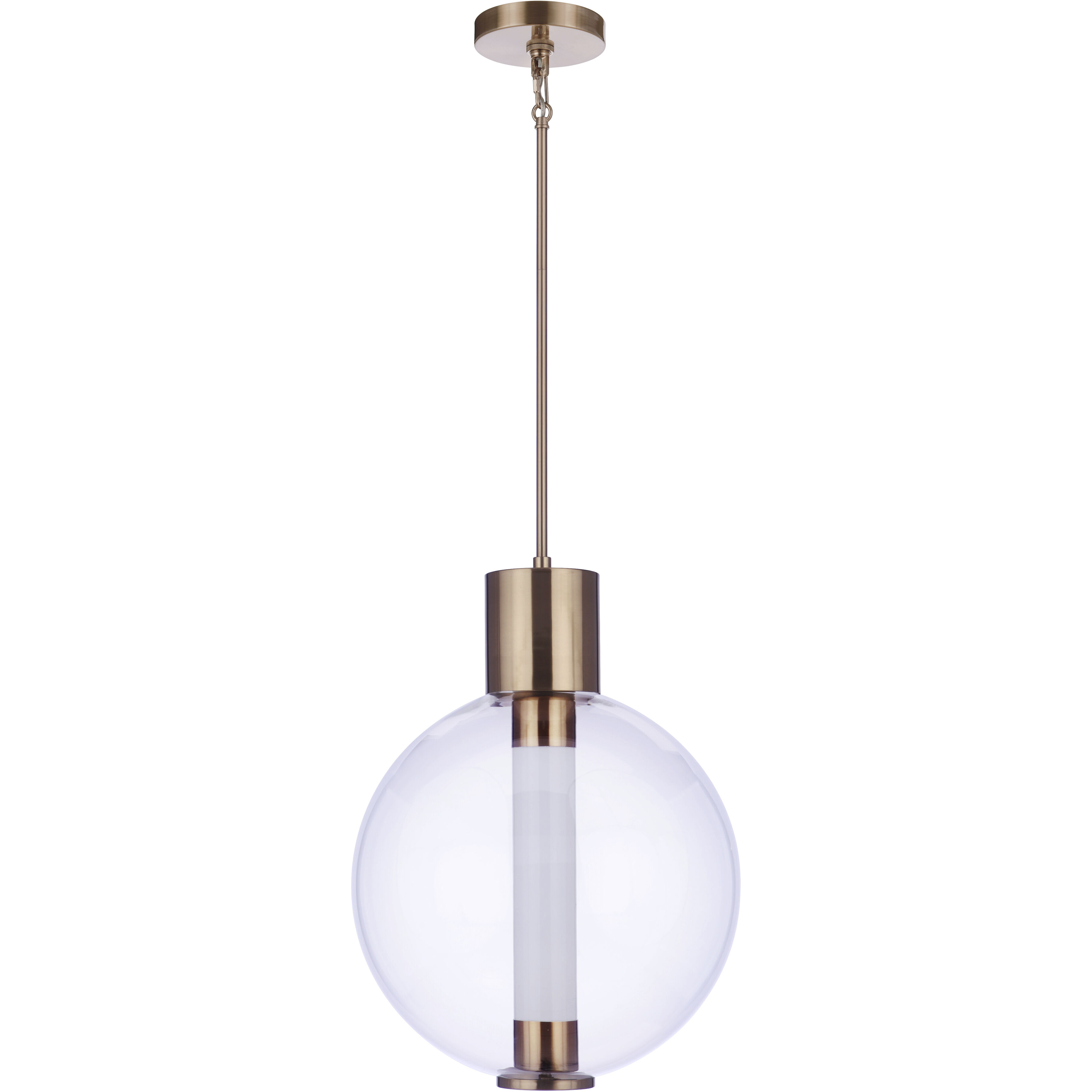 Watson LED 15.75 inch Satin Brass Pendant Ceiling Light