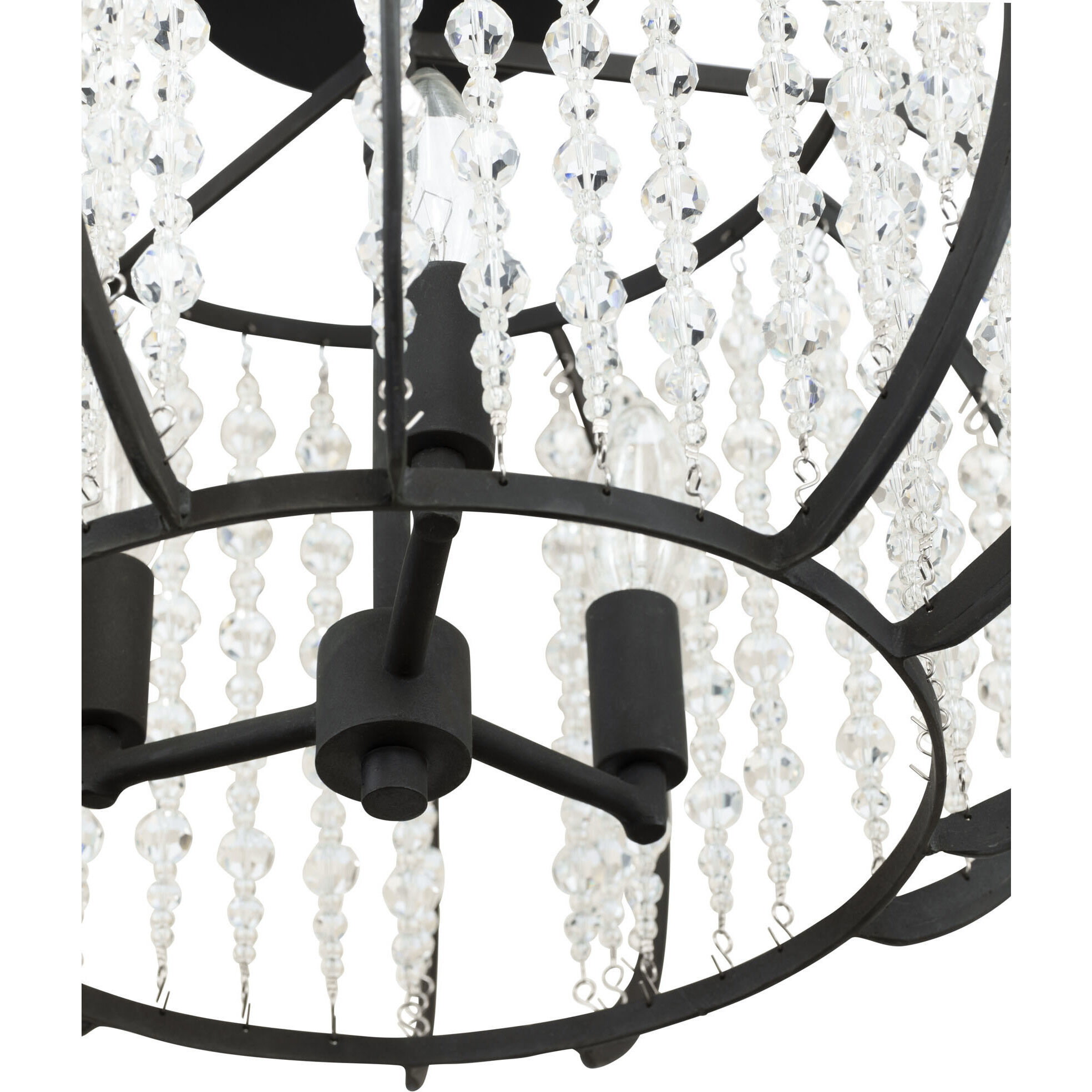 Caesar 3 Light 11 inch Carbon Semi-Flush Ceiling Light