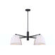Aspen 6 Light 15.25 inch Black Chandelier Ceiling Light