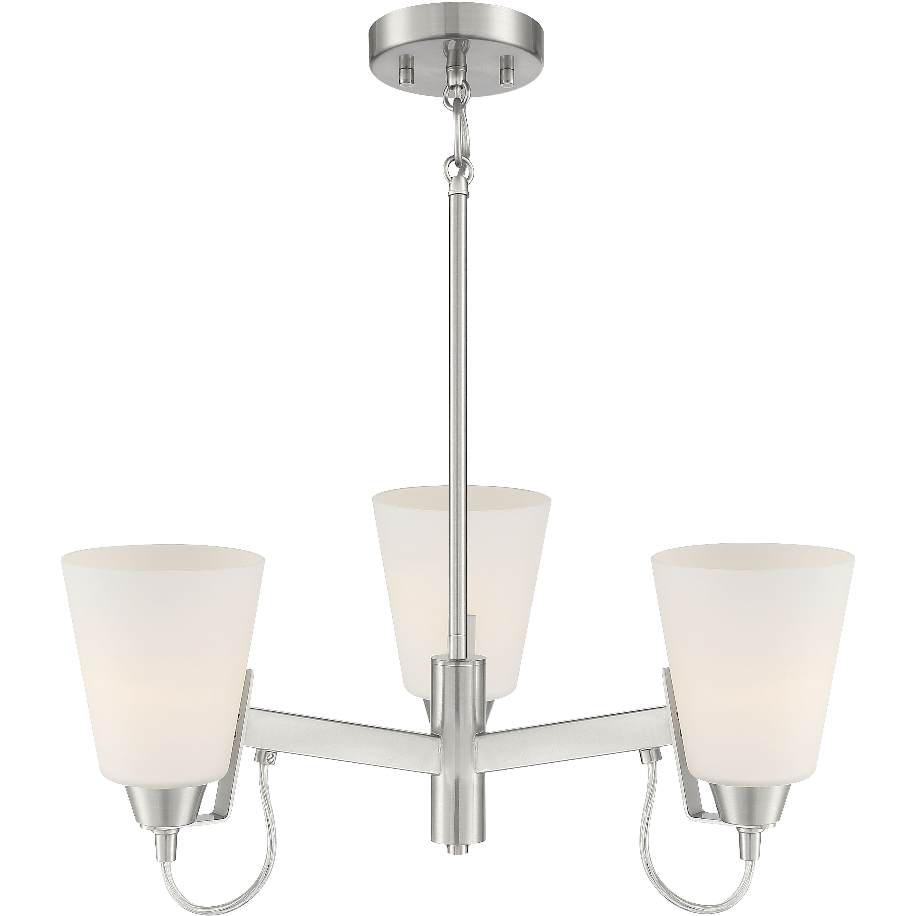 Beckonridge 3 Light 22 inch Brushed Nickel Chandelier Ceiling Light