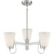Beckonridge 3 Light 22 inch Brushed Nickel Chandelier Ceiling Light