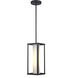 Adler 1 Light 6 inch Black Outdoor Pendant