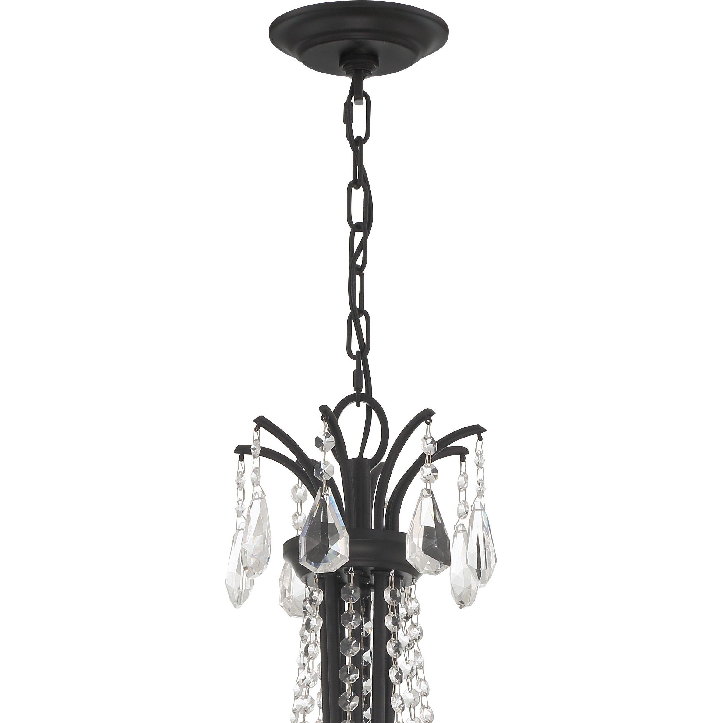 Karrington 8 Light 26 inch Matte Black Chandelier Ceiling Light