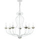 Katarina 7 Light 28 inch Antique White with Antique Brass Accents Chandelier Ceiling Light
