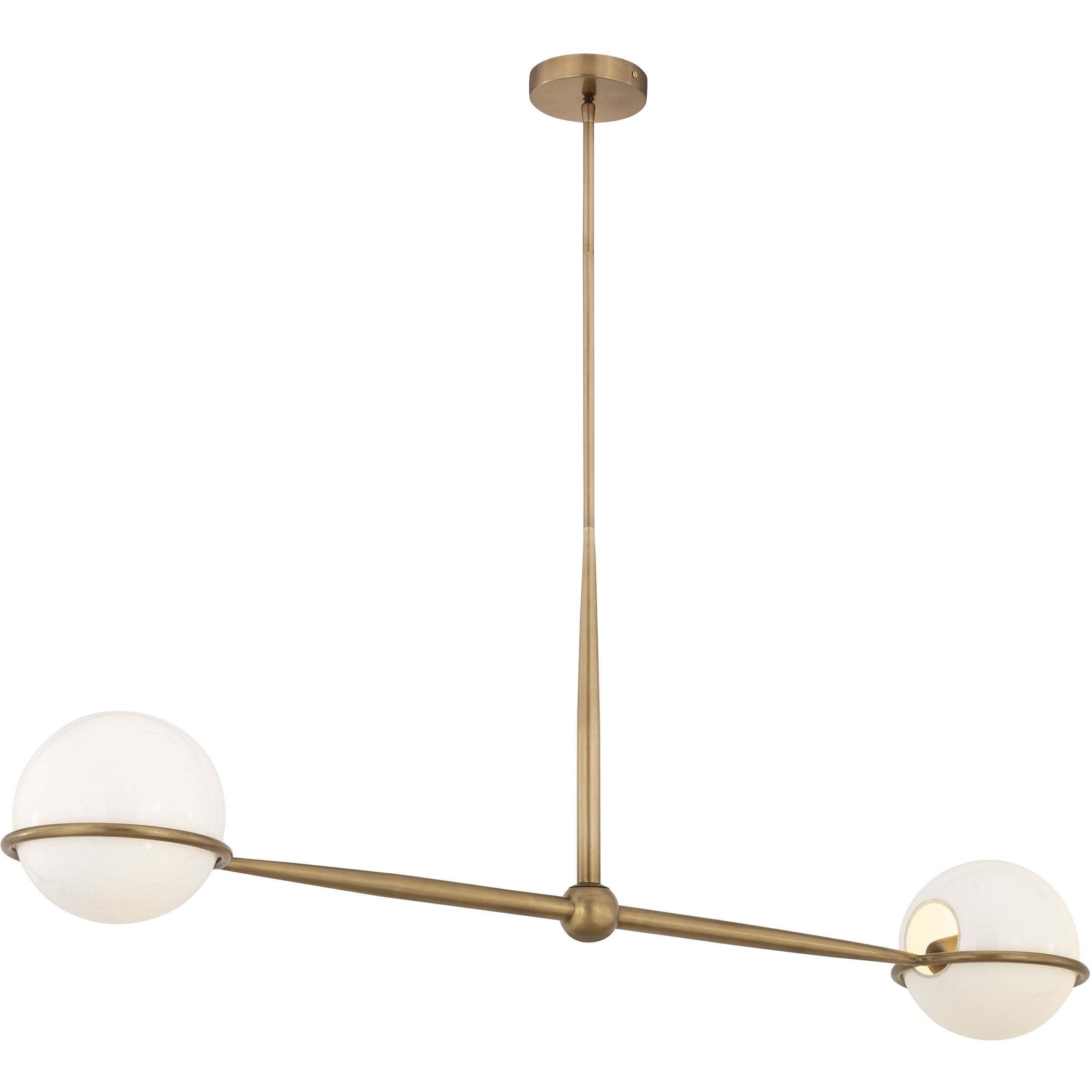 Orstyn 2 Light 52 inch Legacy Brass Linear Chandelier Ceiling Light