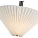 Alora Mood Bridgette 1 Light 16.38 inch Matte Black and Folded White Pendant Ceiling Light in Linen Shade