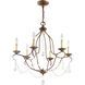 Chesterfield 6 Light 25 inch Hand Applied Venetian Golden Bronze Chandelier Ceiling Light
