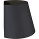 Cone LED 6 inch Black Outdoor Wall Sconce