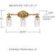 Blakely 3 Light 21 inch Antique Gold Vanity Light Wall Light