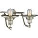 Franklin Restoration Railroad 2 Light 18 inch Brushed Satin Nickel Bath Vanity Light Wall Light, Franklin Restoration