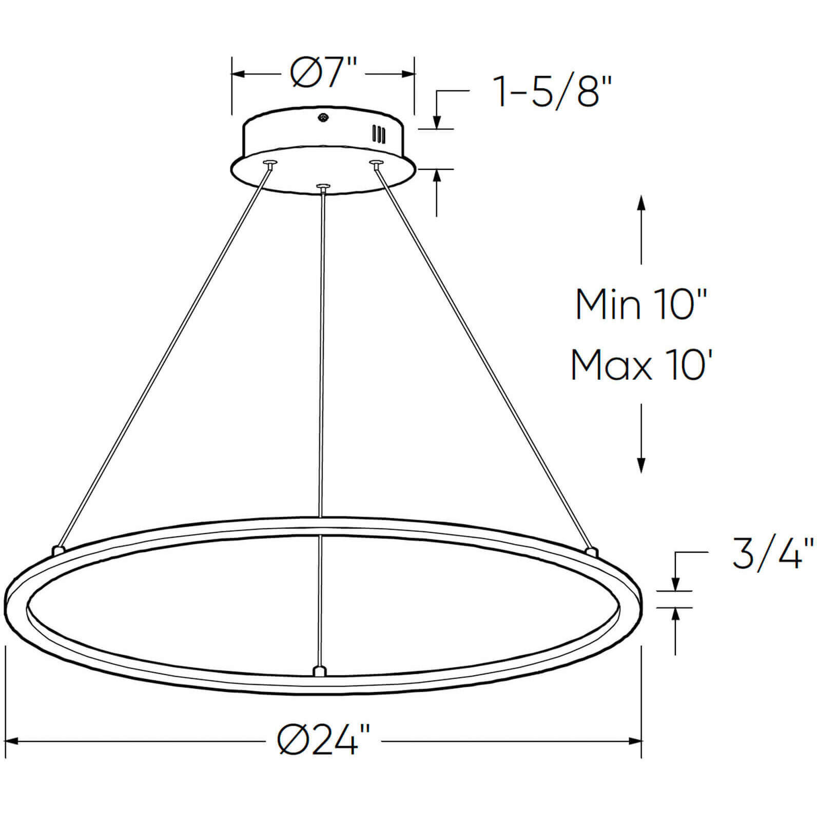 Circa 1 Light 23.6 inch White Pendant Ceiling Light