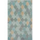 Mugal 96 X 60 inch Sage, Seafoam, Beige, Silver Gray Rug