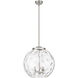 Ballston Athens Water Glass 3 Light 15.75 inch Brushed Satin Nickel Statement Pendant Ceiling Light in Incandescent