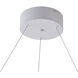 Canada LED 15.7 inch Matte White Chandelier Ceiling Light