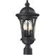 Doma 3 Light 20.25 inch Black Outdoor Post Mount Fixture