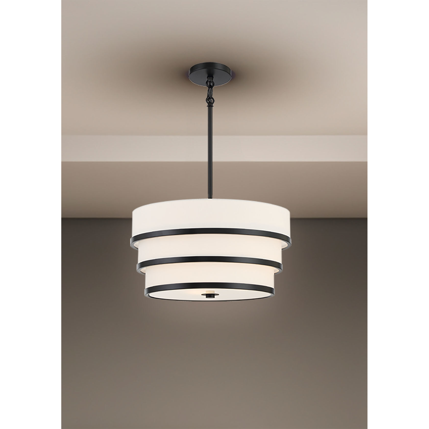 Cascade 3 Light Coal Pendant Ceiling Light