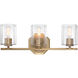 Haven 3 Light 24 inch Old Satin Brass Vanity Light Wall Light