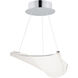 Rinkle LED 9.75 inch Polished Chrome Single Pendant Ceiling Light