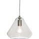 Montauk 1 Light 10 inch Satin Nickel Pendant Ceiling Light in Clear Glass