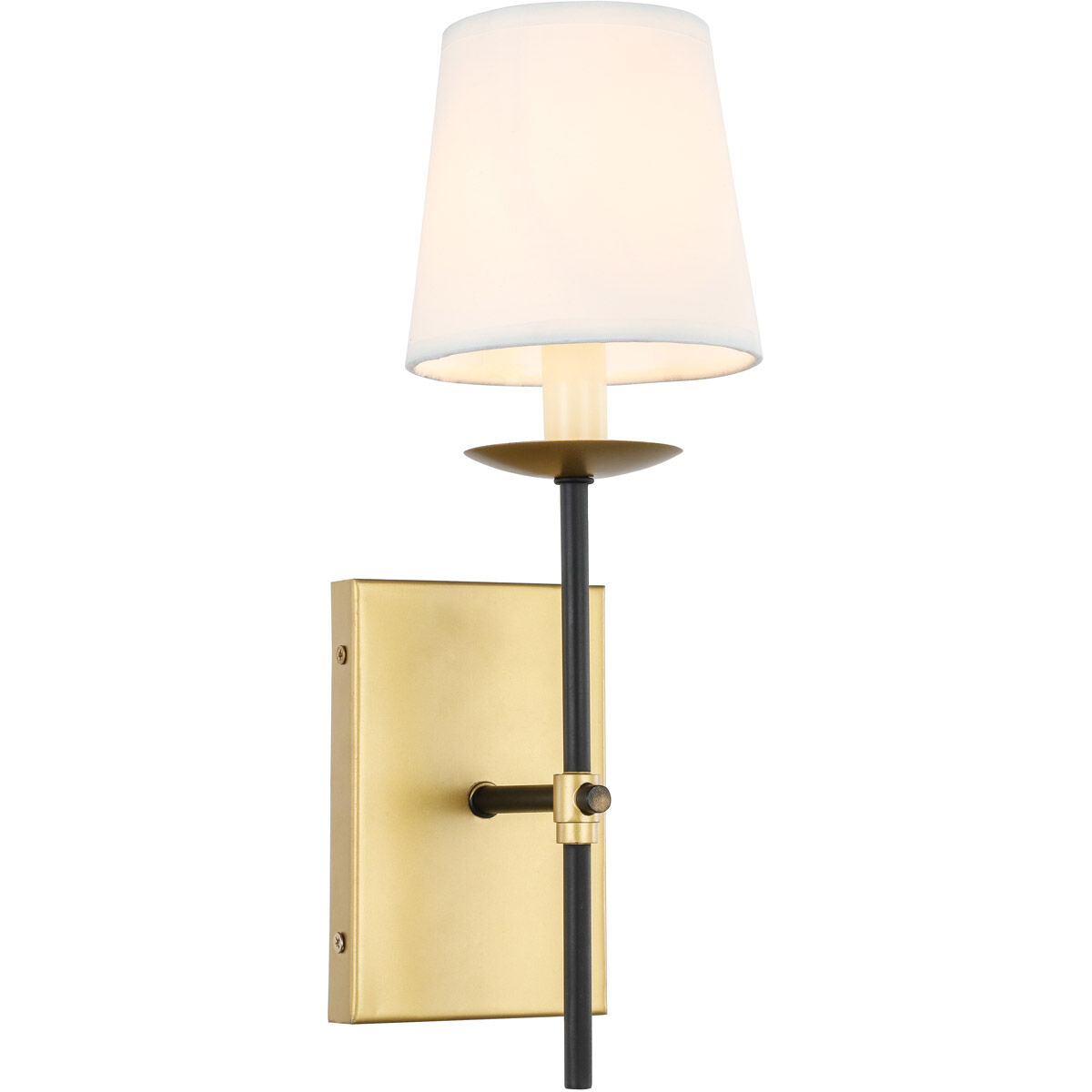 Eclipse 1 Light 4.5 inch Brass and Black Wall sconce Wall Light