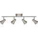 EnviroLite 4 Light 120 Brushed Nickel Track Kit Ceiling Light, Straight Bar