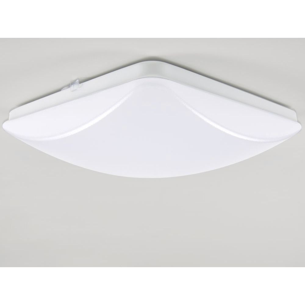 EnviroLite LED 10.75 inch White Puff Flush Mount Ceiling Light