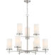 Haisley 9 Light 31.5 inch Brushed Nickel Chandelier Ceiling Light