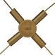 Mariana 4 Light 26.5 inch Brushed Antique Brass and Dark Brown Leather Pendant Ceiling Light