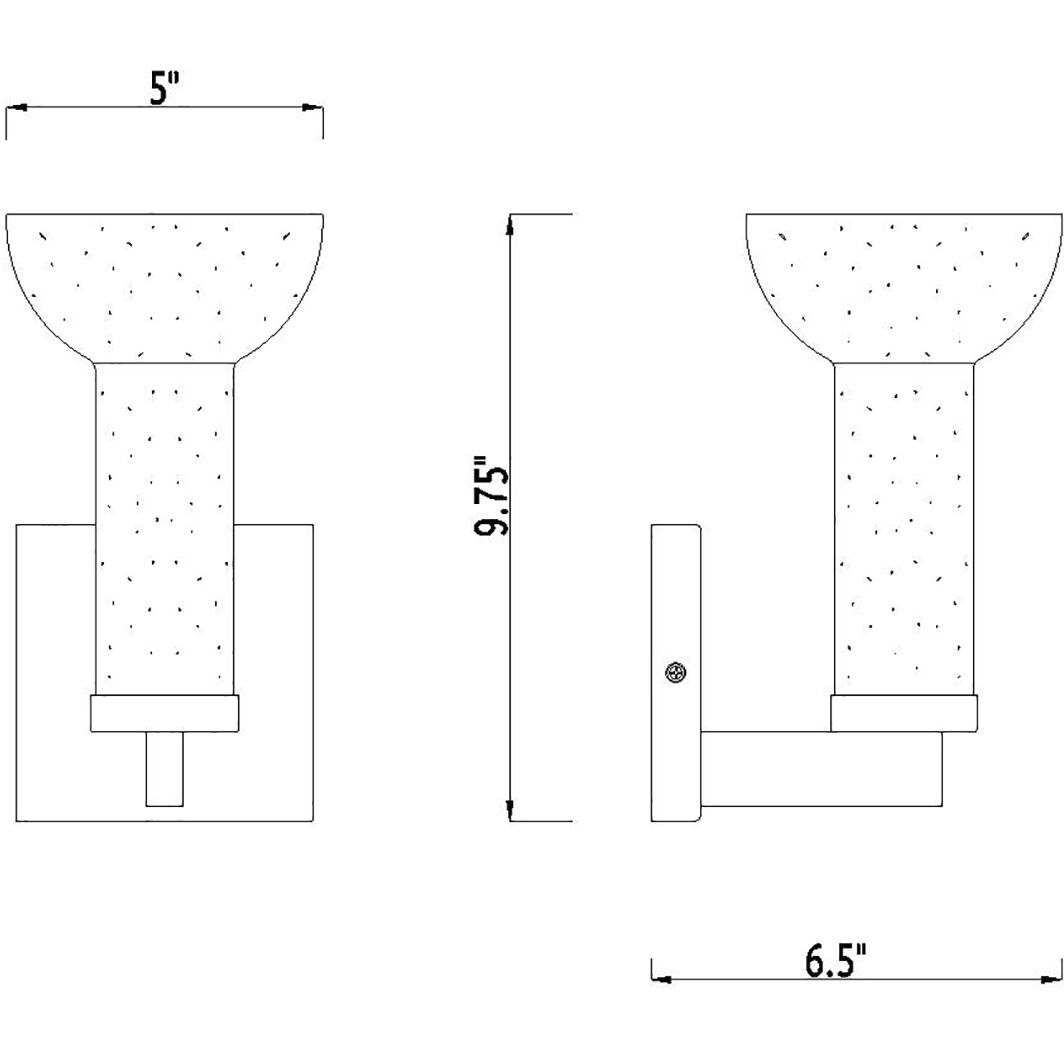 Nova 1 Light 5 inch Matte Black Wall Sconce Wall Light