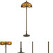 Tiffany 60 inch 60 watt Antique Brass Floor Lamp Portable Light