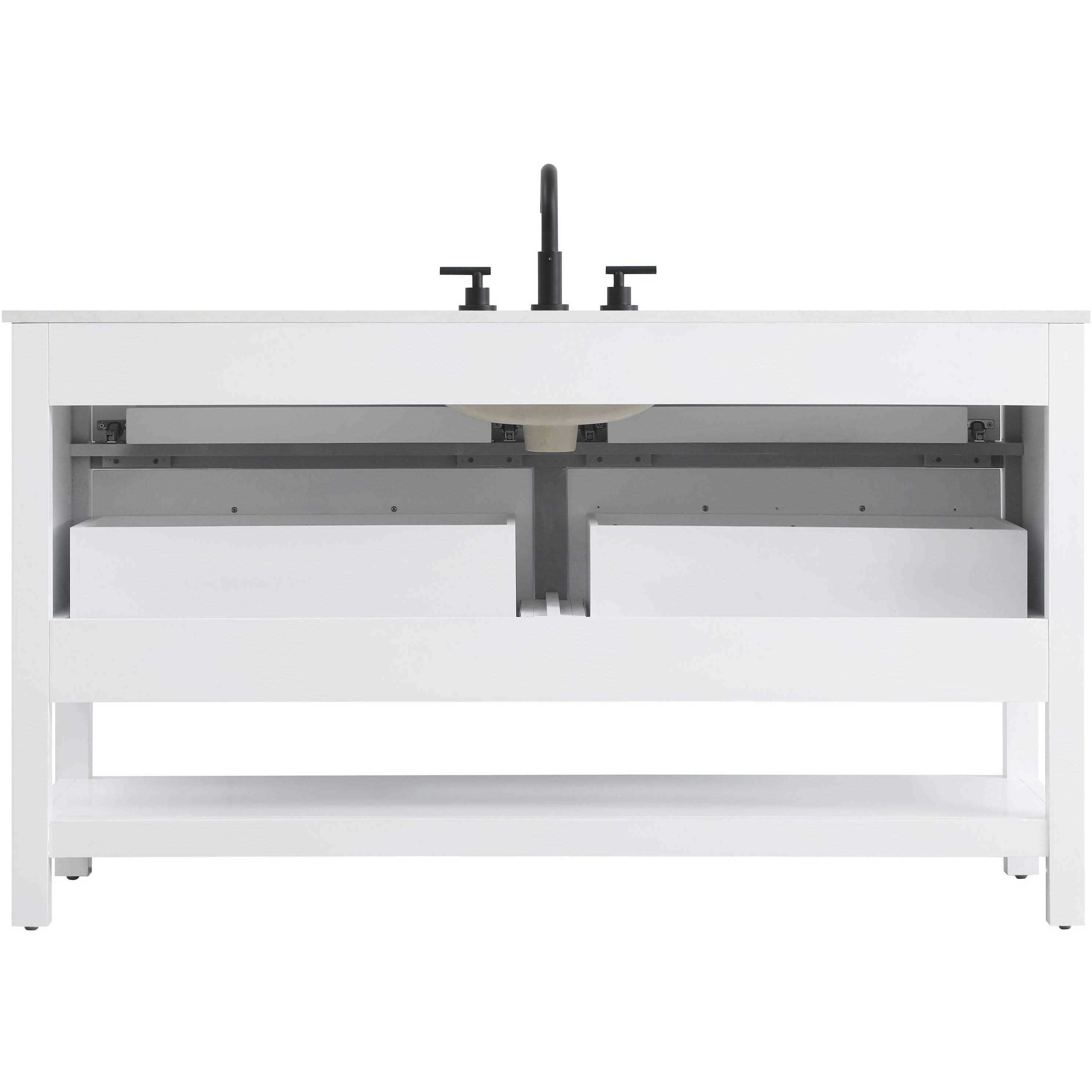 Karson 60 X 34 inch White Bathroom Vanity Cabinet