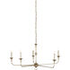 Nottaway 5 Light 36 inch Champagne Chandelier Ceiling Light, Small