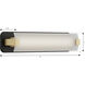 Arclume LED 24 inch Dark Matte Black and Legacy Brass Bath Bar Wall Light
